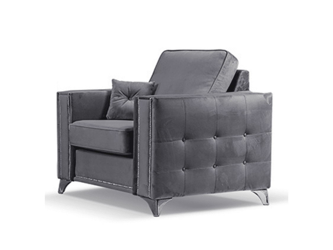 grey armchair
